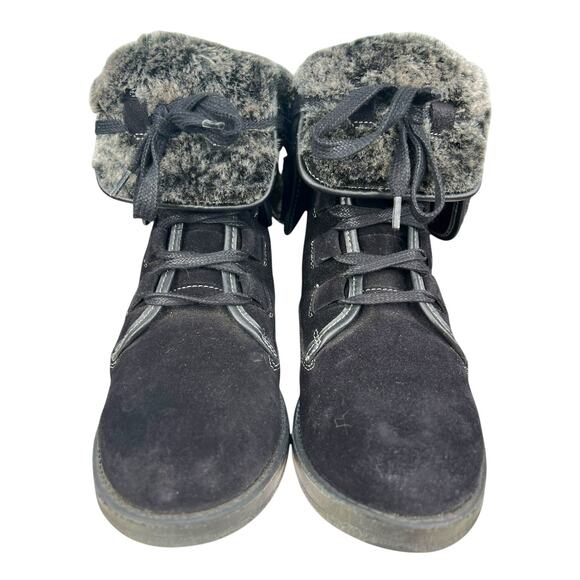 Taos Women’s Wonderland Black Suede Lined Lace Up Boot Size US 8.5 - Picture 7 of 11